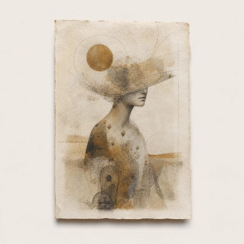 Small Surreal Study on Paper